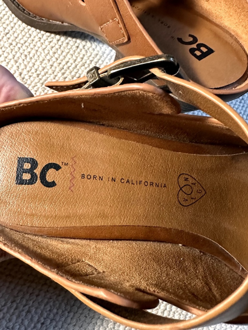 BC Born in California Vegan Heeled Slip-ons with Buckle - Picture 3 of 6
